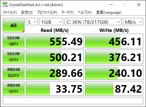 Dell Inspiron22 3280 SSD速度